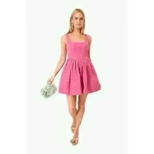 New STAUD Landscape Dress Lollipop Pink Size 0 Retails $395 Sold Out
